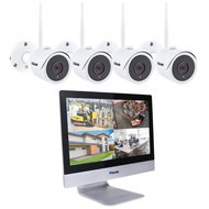 Secutek WiFi camera system SLG-WIFI3604M4FE200 - 4x 2MP camera, 12" NVR - IP Camera