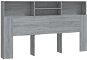 Shumee Čelo postele s úložným prostorem - šedé sonoma, 180 × 19 × 103,5 cm - Headboard
