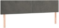 Shumee Čelo postele 2 ks – tmavo sivé, 90 × 5 × 78/88 cm, zamat - Čelo postele