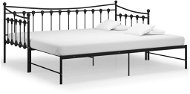 Shumee Rám vysouvací postele/pohovky - černý, kovový, 90 × 200 cm - Rám postele