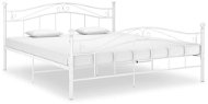Shumee Rám postele - bílý, kov, 140 × 200 cm - Rám postele