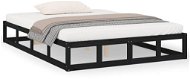 Shumee Rám postele - černý, 120 × 200 cm, masivní dřevo - Rám postele