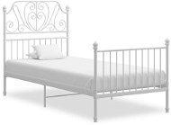 Shumee Rám postele - bílý, kov, 90 × 200 cm - Rám postele