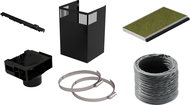 SIEMENS LZ11FBI16 long-life Clean Air for recirculation operation set with chimney (black) - Cooker Hood Filter