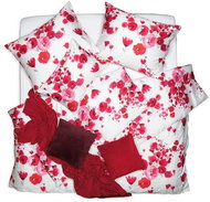 SCANquilt bed linen SATEN PLUS anabela white-red - Bed Linen