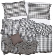 SCANquilt bed linen KREP plaid white-gray - Bed Linen