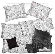 SCANquilt bed linen KREP afro white-black-gold - Bed Linen