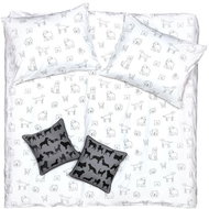 SCANquilt bed linen KREP dog white-black - Bed Linen