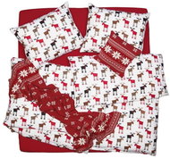 SCANquilt povlečení KLASIK SOFT sobi bíločervenohnědá - Povlečení