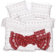 SCANquilt povlečení FLANEL sweater bílošedočervená - Povlečení