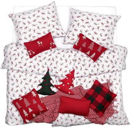 SCANquilt Linen included JERSEY christmas reindeer beige and red - Bed Linen