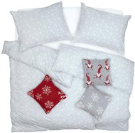 SCANquilt bedding JERSEY flakes grey and white - Bed Linen