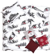 SCANquilt bedding KLASIK SOFT snowboard white-grey - Bed Linen