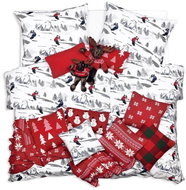 SCANquilt bed linen KLASIK SOFT ski boarding white and grey - Bed Linen