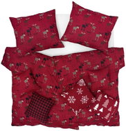 SCANquilt bed linen KLASIK reindeer red-black-brown - Bed Linen