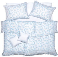SCANquilt bed linen KLASIK daisy white-blue 140 × 200/70 × 90 cm - Bed Linen