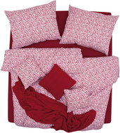 SCANquilt bed linen KLASIK hearts white and red 140 × 200/70 × 90 cm - Bed Linen