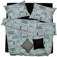 SCANquilt bed linen KLASIK DESIGN ny taxi feelings grey-black 140 × 200/70 × 90 cm - Bed Linen