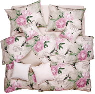 SCANquilt bed linen SATÉN TENCEL DESIGN peony beige-pink 140 × 200/70 × 90 cm - Bed Linen