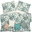 SATIN TENCEL DESIGN spots cream-turquoise 140 × 200/70 × 90 cm