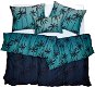 Obliečky SCANquilt obliečky SATÉN DESIGN night palms modré 140 × 200/70 × 90 cm - Povlečení