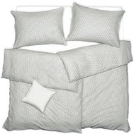 SCANquilt bed linen KLASIK fragments grey and white 140 × 220/70 × 90 cm - Bed Linen