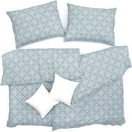 SCANquilt linen FLANEL sweater embroidery grey 140 × 200/70 × 90 cm - Bed Linen