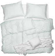 SCANquilt bed linen JERSEY cashmere white-greenish 140 × 200/70 × 90 cm - Bed Linen