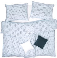 SCANquilt bed linen JERSEY anchors white and blue 140 × 200/70 × 90 cm - Bed Linen