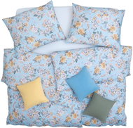 SCANquilt bed linen ART JERSEY christine blue-yellow 140 × 200/70 × 90 cm - Bed Linen