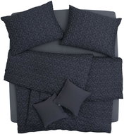 SCANquilt bedding ART JERSEY tapestry dark grey 140 × 200/70 × 90 cm - Bed Linen