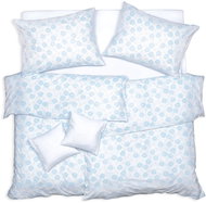 SCANquilt bedding KREP daisy white-blue 140 × 200/70 × 90 cm - Bed Linen