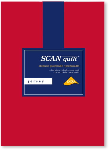 SCANquilt sheet JERSEY LYCRA red 90x200 cm - Bedsheet - Main image