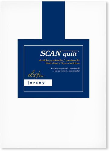 SCANquilt sheet JERSEY ELASTIC LYCRA white 100 × 220 cm - Bedsheet - Main image
