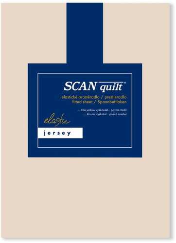 SCANquilt sheet JERSEY ELASTIC LYCRA beige 100 × 220 cm - Bedsheet - Main image