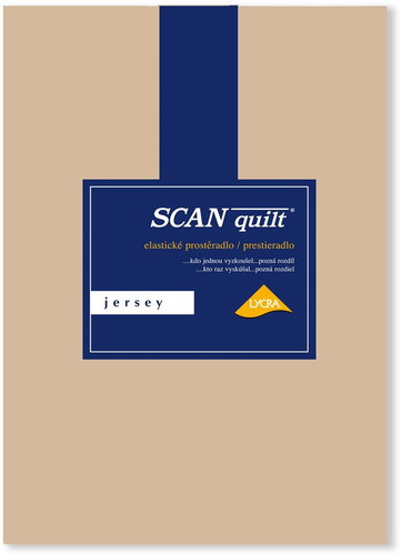 SCANquilt sheet JERSEY LYCRA walnut 90x200 cm - Bedsheet - Main image