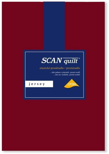 SCANquilt sheet JERSEY LYCRA burgundy 90x200 cm - Bedsheet - Main image