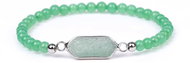 Silver Star Crimsonleaf ladies bracelet, Green Aventurine, 21 cm - Bracelet