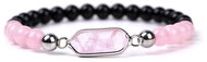Silver Star Topazwind ladies bracelet, Rose Quartz Black Onyx, 21 cm - Bracelet