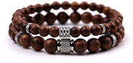 Silver Star Steelwind ladies bracelet, brown, Serpeggiante, set of 2, 23 cm - Bracelet