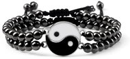 Silver Star Windstone ladies bracelet, black, set of 2, Yin Yang, 20 cm - Bracelet