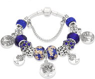 Silver Star Nebula ladies bracelet, blue, tree of life, 20 cm - Bracelet