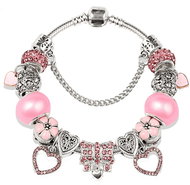 Silver Star Cosmos ladies bracelet, pink, 19 cm - Bracelet