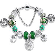Silver Star Snowmist ladies bracelet, green, tree of life - Bracelet