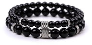 Predator Q1 Enigma men's bracelet, black, set of 2, 25 cm - Bracelet