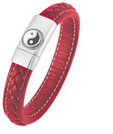 Predator Q1 Canopus pánský náramek, červený, Yin Yang, 25 cm - Náramek