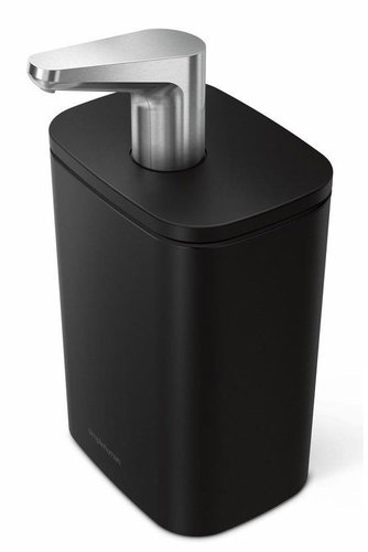 Simplehuman Soap and Disinfectant Dispenser Pulse - 473 ml, matt black steel - Soap Dispenser - Main image