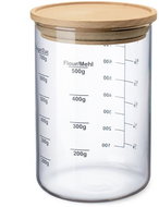 SIMAX Container with scale and wooden lid 0,8 l - Storage Jar