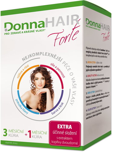DonnaHAIR FORTE 4-month treatment 90 + 30 capsules - Dietary Supplement - Main image