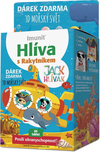 Imunit Jack Mushroom with sea buckthorn for children 60 tablets + 3D sea world - Oyster Mushroom - Main image